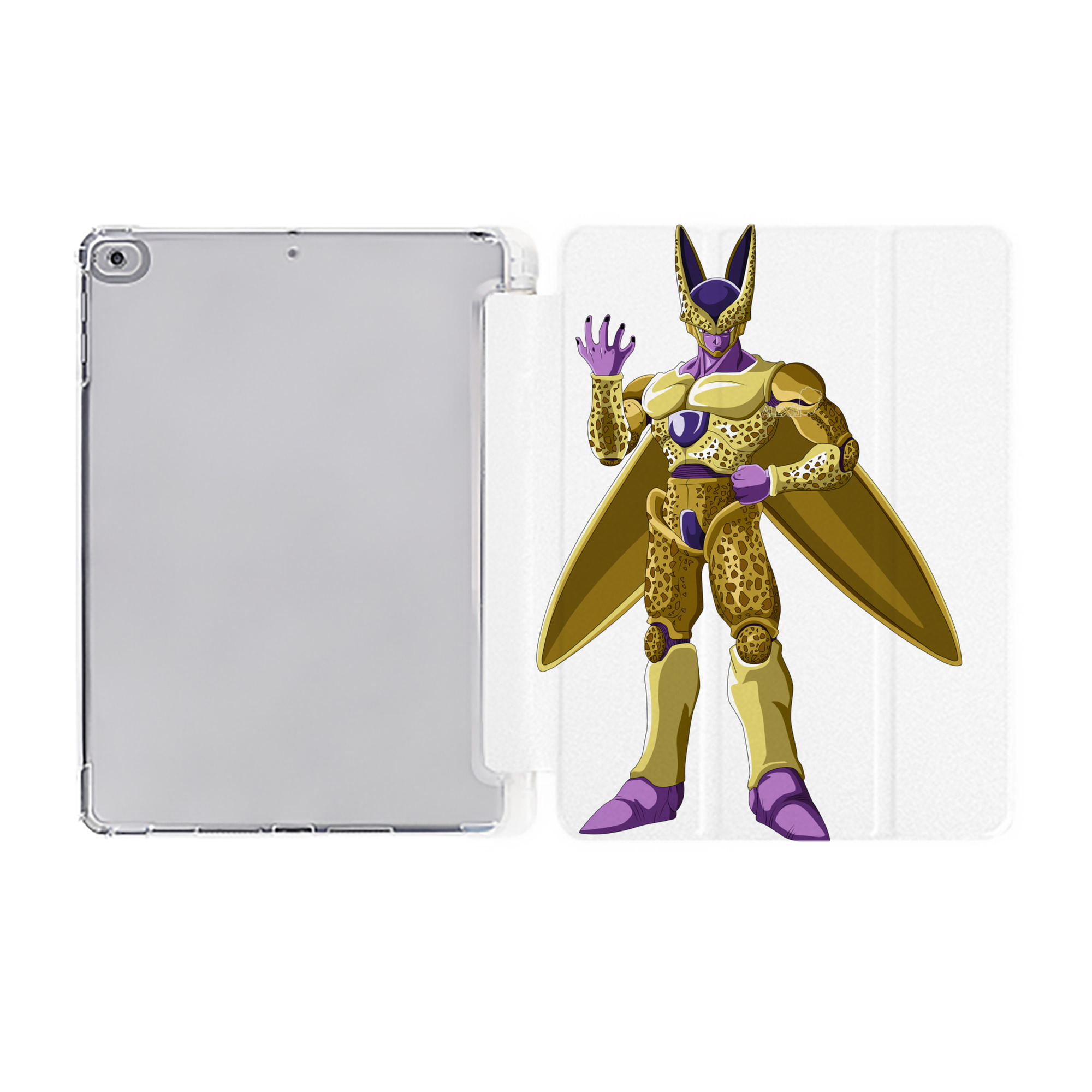 （画像用） ドラゴンボール セル DRAGON BALL Cell IPad ケース ペン収納付き 三つ折りスタンド PUレザー×シリコン 対応機種9.5/10.5/10.9インチ